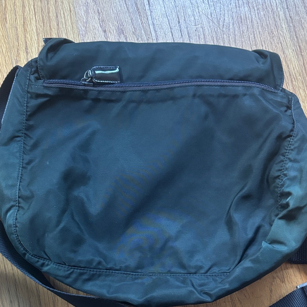 Prada Dark Green Nylon Messenger Bag - Picture 13 of 17